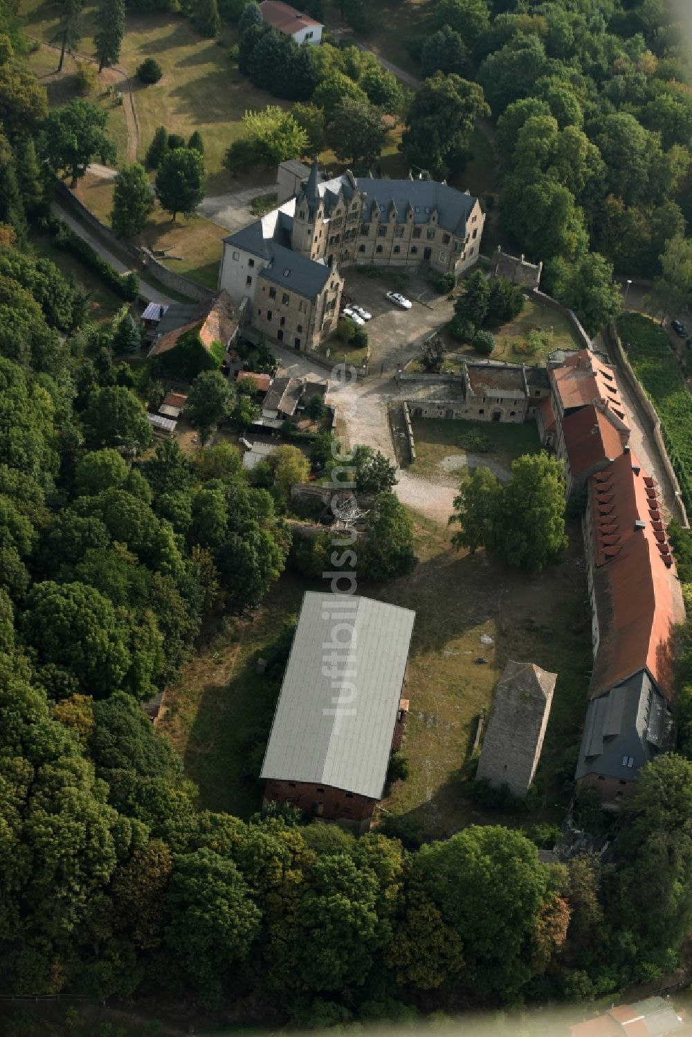 Luftaufnahme Beyernaumburg - Burganlage und Schloss in Beyernaumburg im Bundesland Sachsen-Anhalt