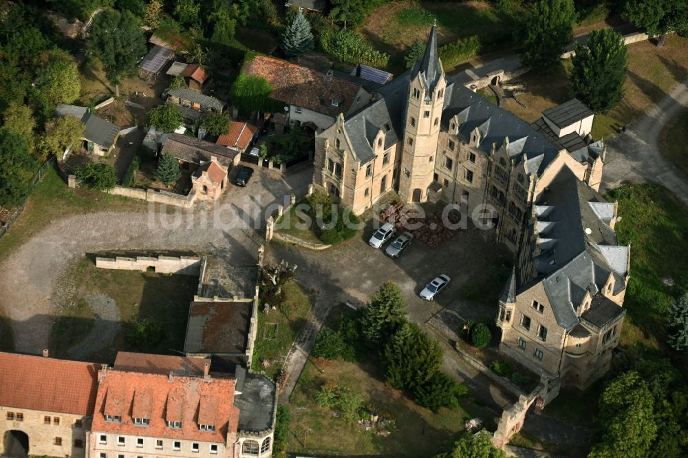 Luftaufnahme Beyernaumburg - Burganlage des Schloss in Beyernaumburg im Bundesland Sachsen-Anhalt