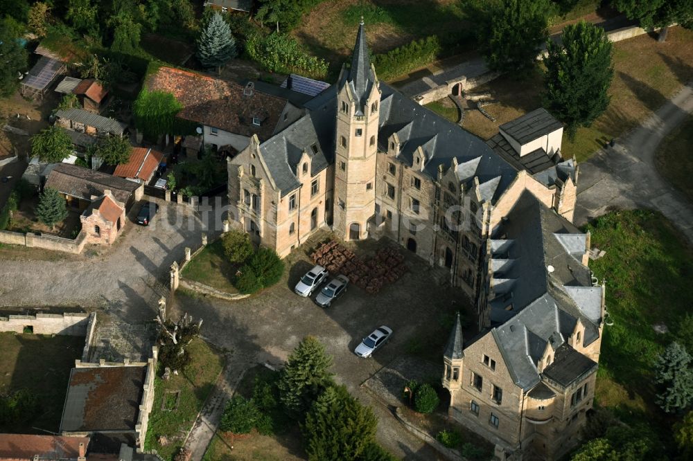 Beyernaumburg von oben - Burganlage des Schloss in Beyernaumburg im Bundesland Sachsen-Anhalt