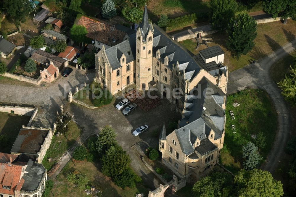 Beyernaumburg aus der Vogelperspektive: Burganlage des Schloss in Beyernaumburg im Bundesland Sachsen-Anhalt