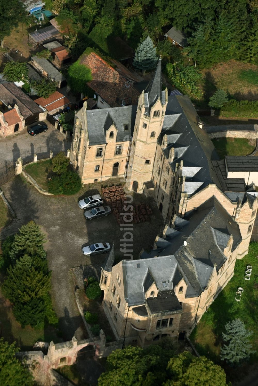 Luftbild Beyernaumburg - Burganlage des Schloss in Beyernaumburg im Bundesland Sachsen-Anhalt