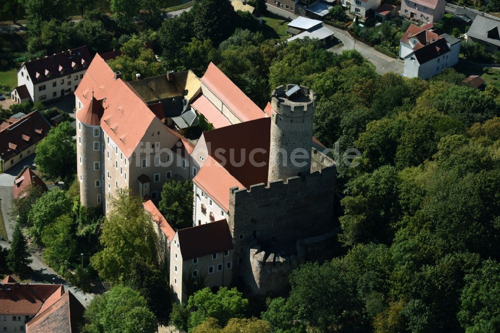 Luftbild Gnandstein - Burganlage des Schloss in Gnandstein im Bundesland Sachsen