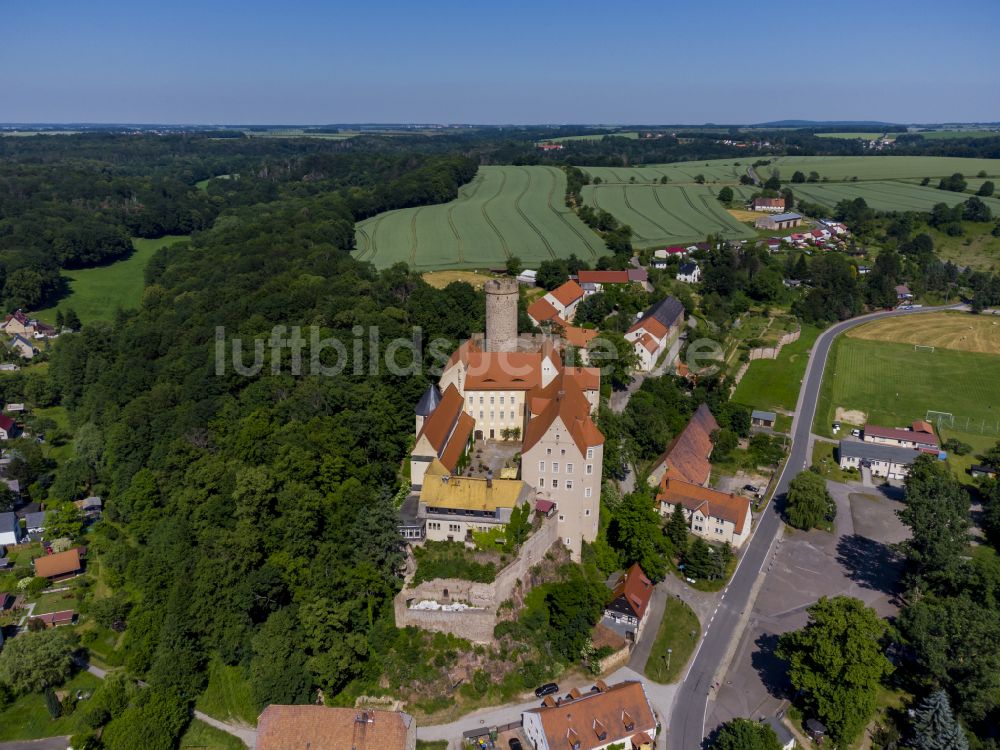 Luftbild Gnandstein - Burganlage des Schloss in Gnandstein im Bundesland Sachsen