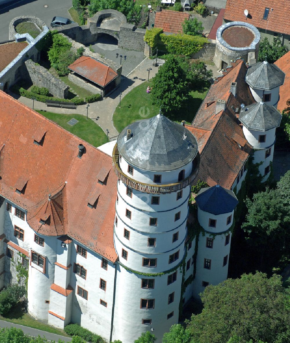 Luftbild Rimpar - Burganlage des Schloss Grumbach in Rimpar im Bundesland Bayern, Deutschland