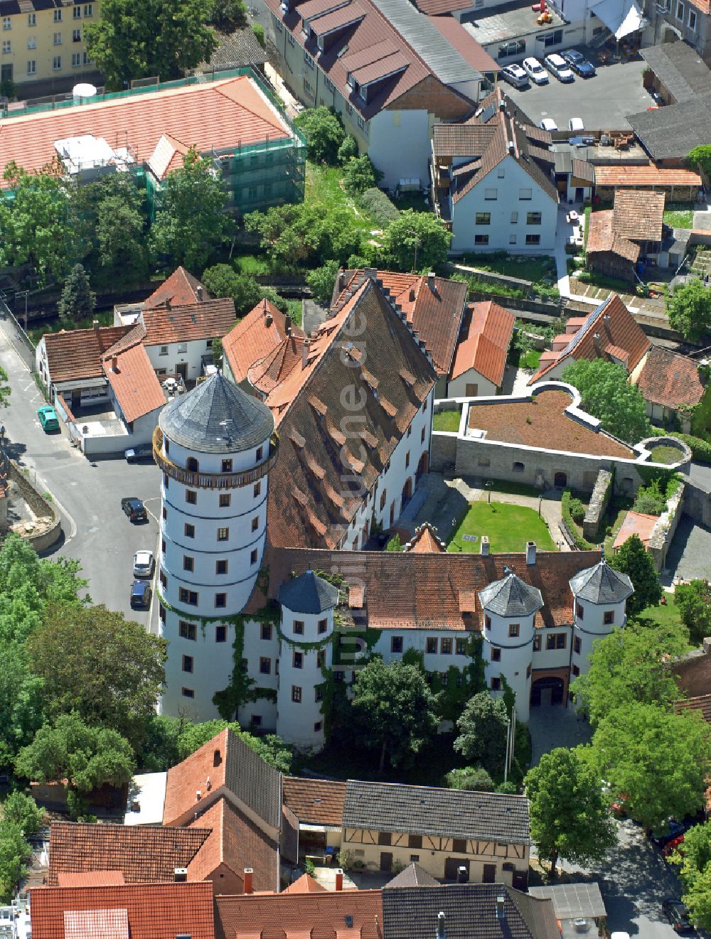 Luftbild Rimpar - Burganlage des Schloss Grumbach in Rimpar im Bundesland Bayern, Deutschland