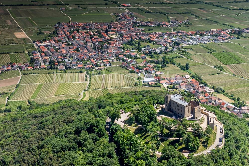 Luftbild Neustadt an der Weinstraße - Burganlage Schloss Hambach in Neustadt an der Weinstraße im Bundesland Rheinland-Pfalz, Deutschland