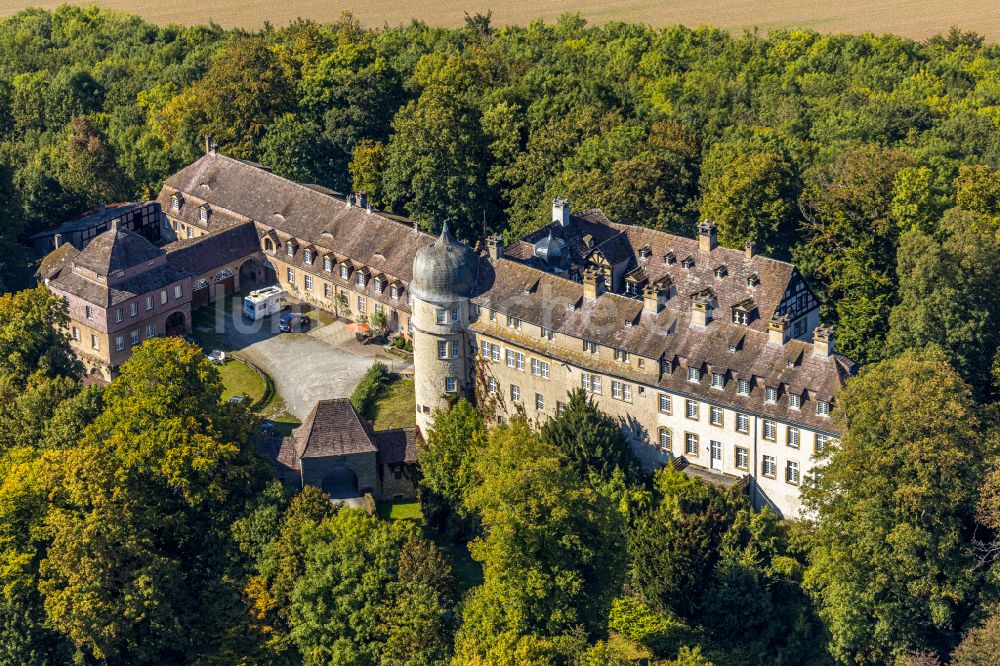 Luftbild Hinnenburg - Burganlage Schloss Hinnenburg in Hinnenburg im Bundesland Nordrhein-Westfalen, Deutschland