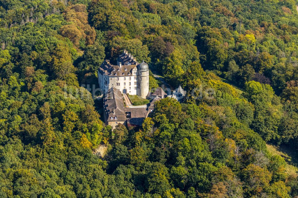 Luftbild Hinnenburg - Burganlage Schloss Hinnenburg in Hinnenburg im Bundesland Nordrhein-Westfalen, Deutschland