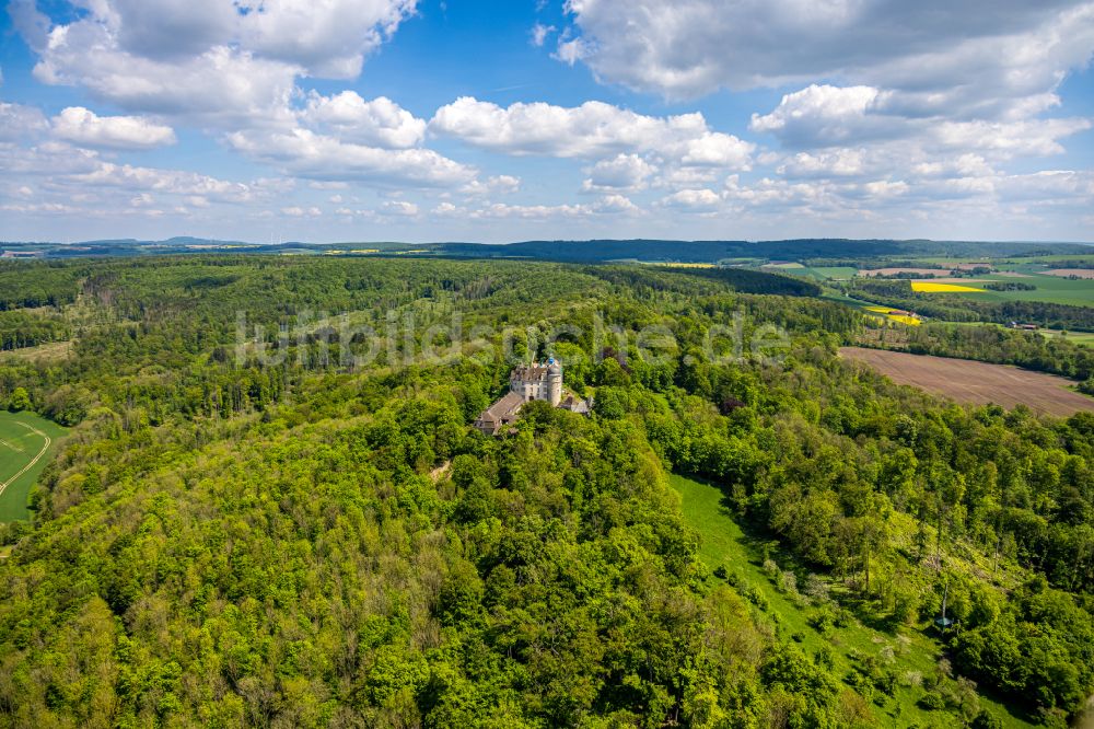 Luftbild Hinnenburg - Burganlage Schloss Hinnenburg in Hinnenburg im Bundesland Nordrhein-Westfalen, Deutschland