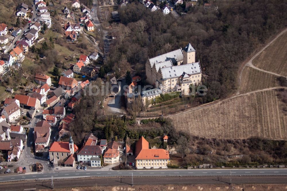 Schonungen aus der Vogelperspektive: Burganlage des Schloss Mainberg Ernst-Sachs-Straße im Ortsteil Mainberg in Schonungen im Bundesland Bayern