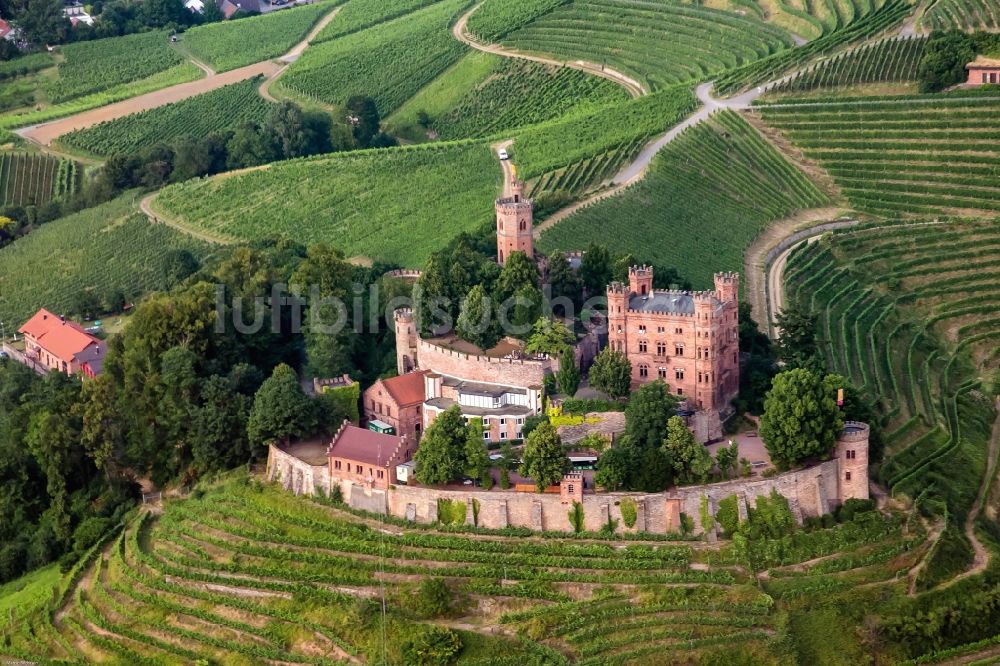 Luftbild Ortenberg - Burganlage des Schloss in Ortenberg im Bundesland Baden-Württemberg