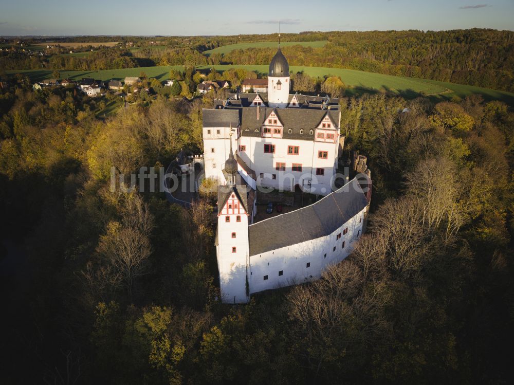 Luftbild Lunzenau - Burganlage Schloss Rochsburg in Lunzenau im Bundesland Sachsen, Deutschland