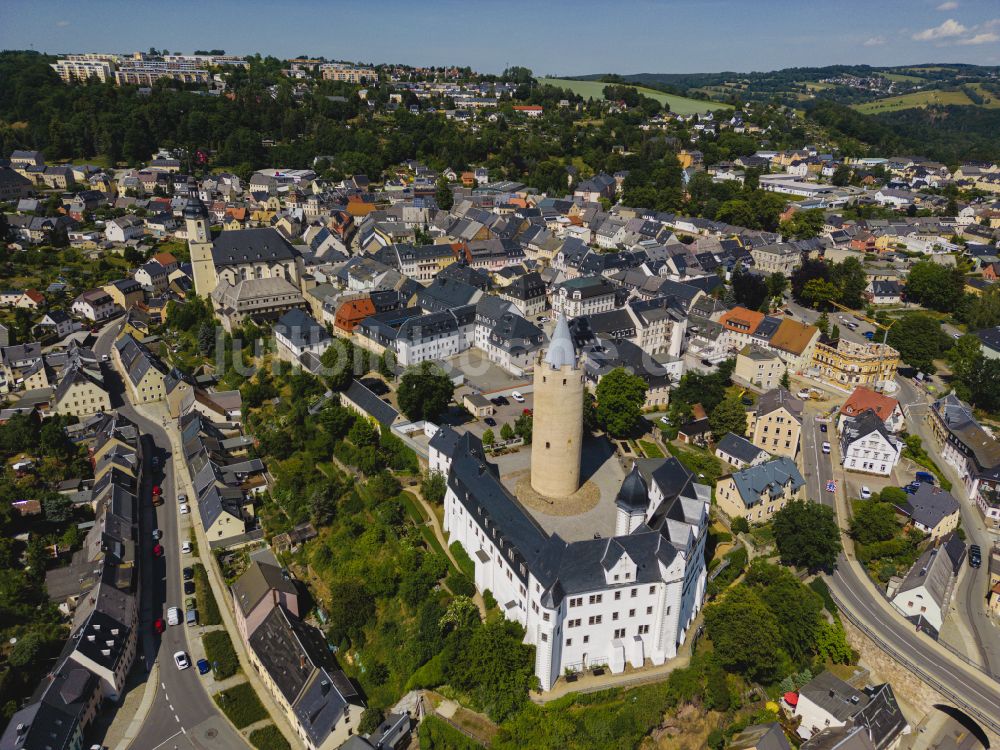 Zschopau aus der Vogelperspektive: Burganlage des Schloss Wildeck in Zschopau im Bundesland Sachsen, Deutschland