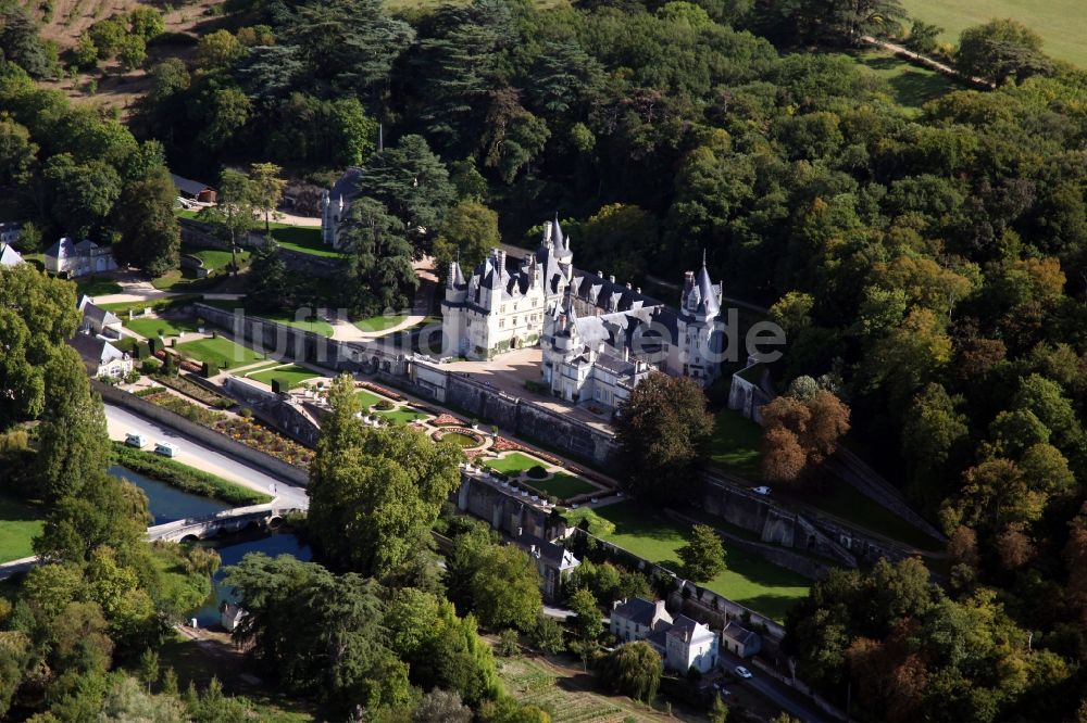 Luftbild Rigny Usse - Burganlage des Schlosses Chateau d' Usse in Rigny Usse in Centre-Val de Loire, Frankreich