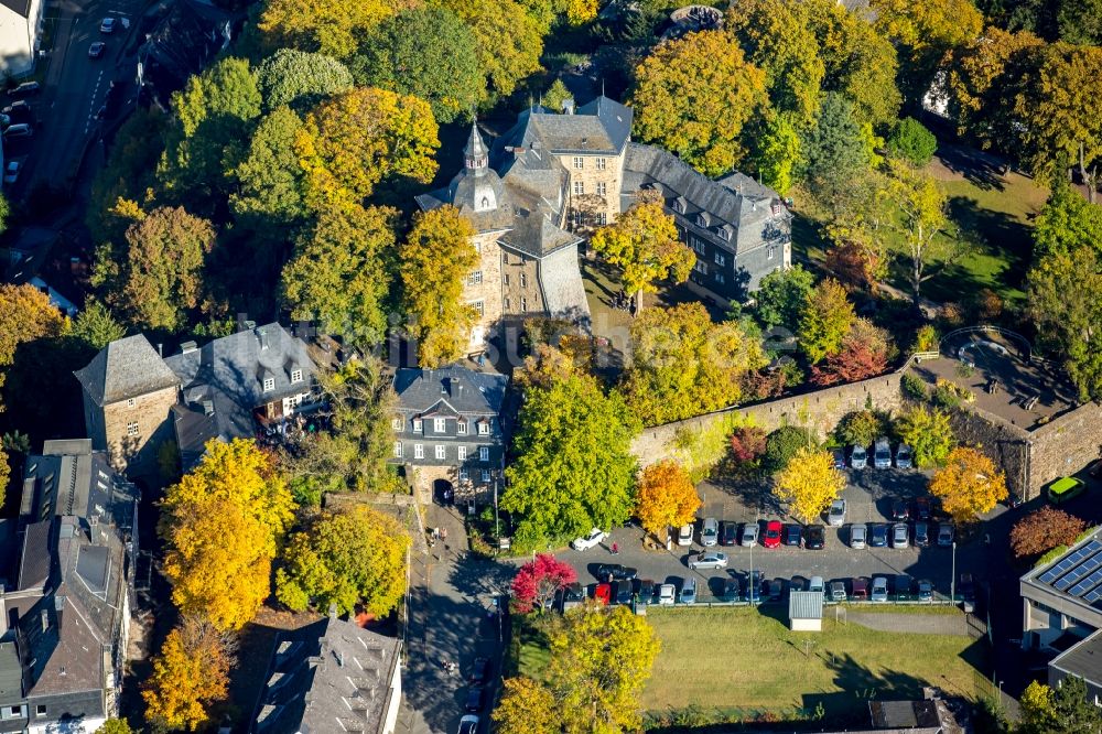 Luftbild Siegen - Burganlage und Siegerlandmuseum am Schloss in Siegen im Bundesland Nordrhein-Westfalen