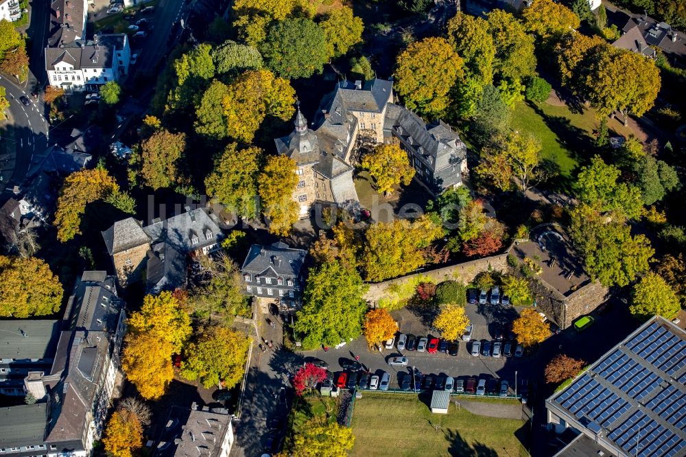 Siegen aus der Vogelperspektive: Burganlage und Siegerlandmuseum am Schloss in Siegen im Bundesland Nordrhein-Westfalen