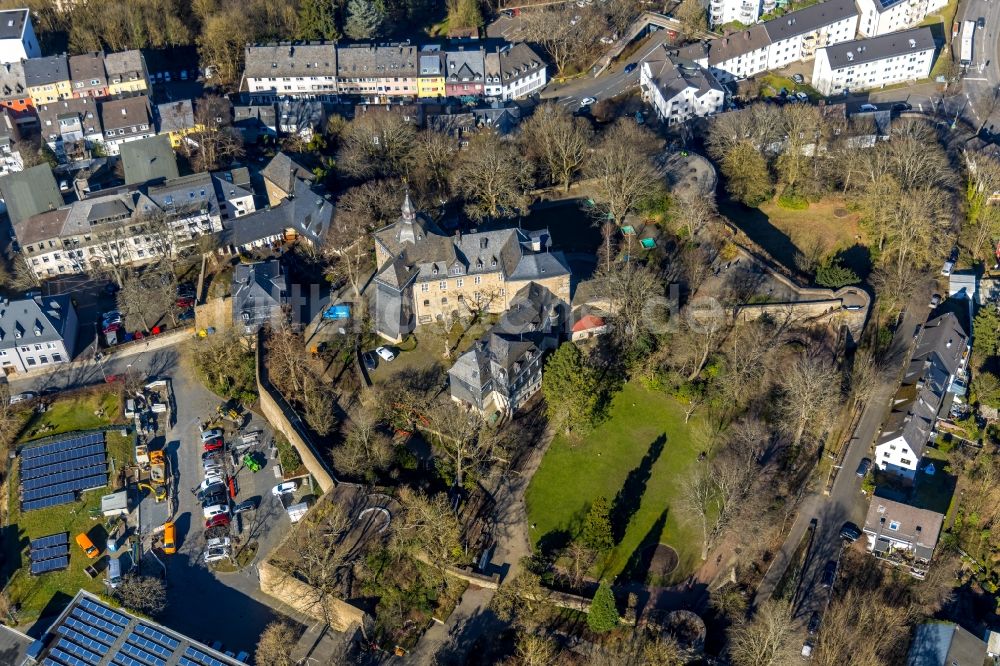 Luftaufnahme Siegen - Burganlage und Siegerlandmuseum am Schloss in Siegen im Bundesland Nordrhein-Westfalen