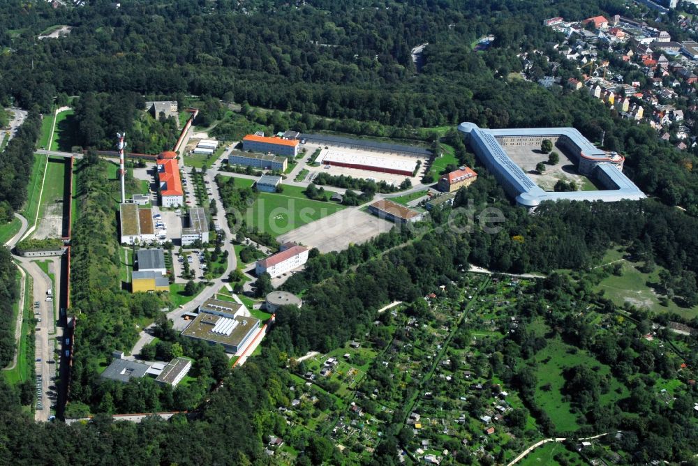 Ulm aus der Vogelperspektive: Burganlage der Veste Bundesfestung Wilhelmsburg an der Prittwitzstraße in Ulm im Bundesland Baden-Württemberg, Deutschland