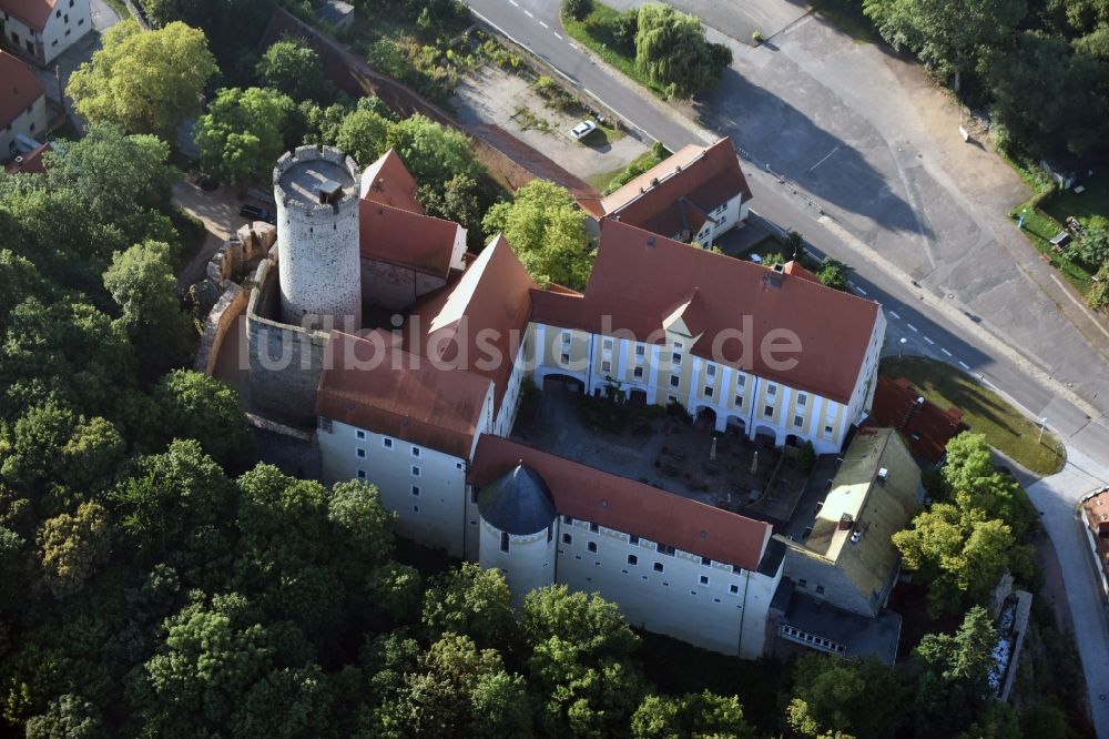 Kohren-Sahlis aus der Vogelperspektive: Burganlage der Veste Burg Gnandstein in Kohren-Sahlis im Bundesland Sachsen