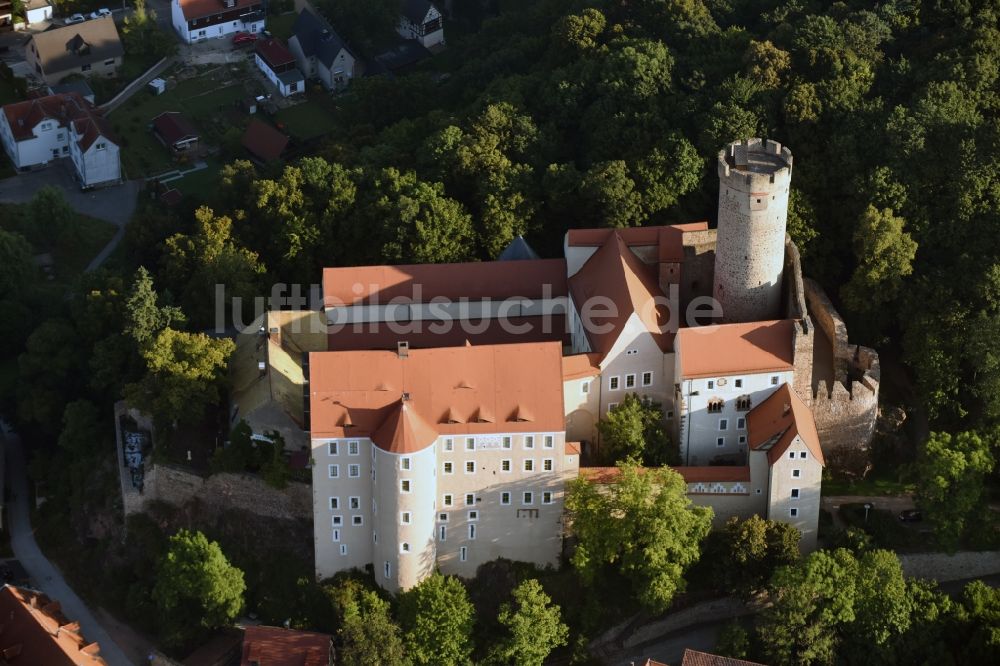 Kohren-Sahlis aus der Vogelperspektive: Burganlage der Veste Burg Gnandstein in Kohren-Sahlis im Bundesland Sachsen