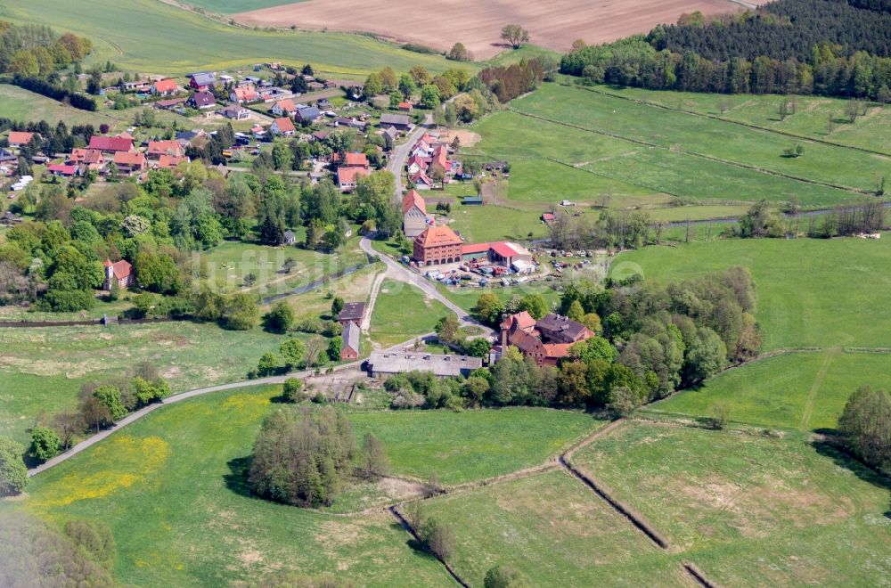 Luftbild Wittstock/Dosse - Burganlage der Veste Burg Goldbeck an der Burgstraße in Goldbeck im Bundesland Brandenburg