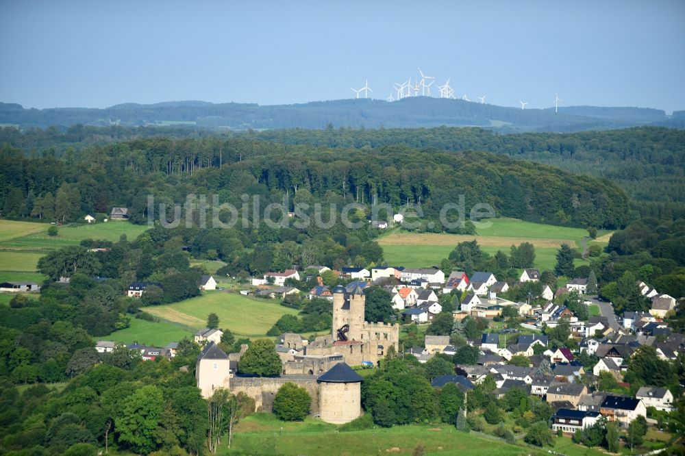 Luftbild Greifenstein - Burganlage der Veste Burg Greifenstein in Greifenstein im Bundesland Hessen, Deutschland