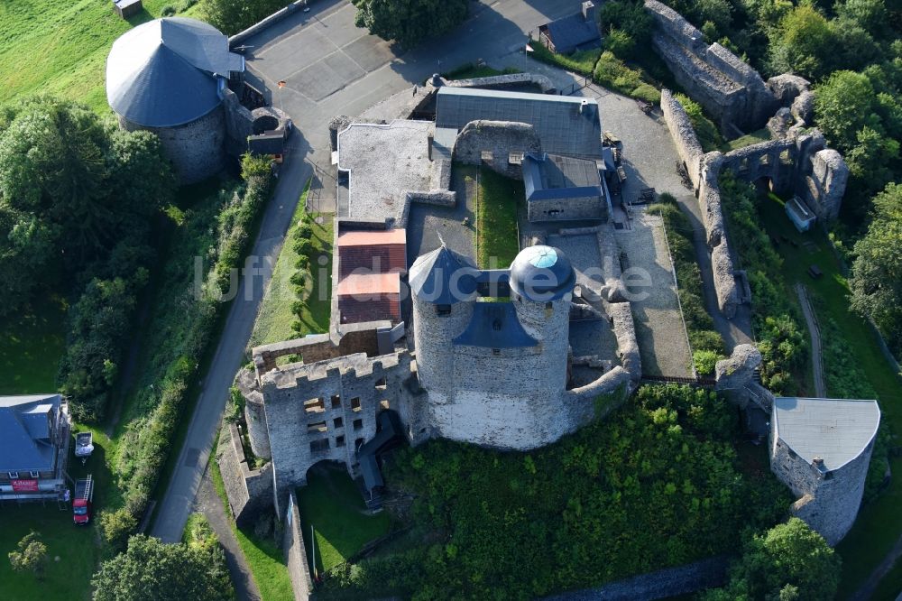 Luftbild Greifenstein - Burganlage der Veste Burg Greifenstein in Greifenstein im Bundesland Hessen, Deutschland