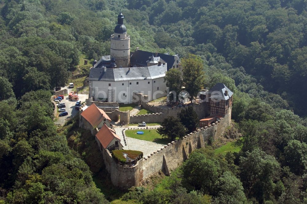 Luftbild Falkenstein/Harz - Burganlage der Veste in Falkenstein/Harz im Bundesland Sachsen-Anhalt, Deutschland