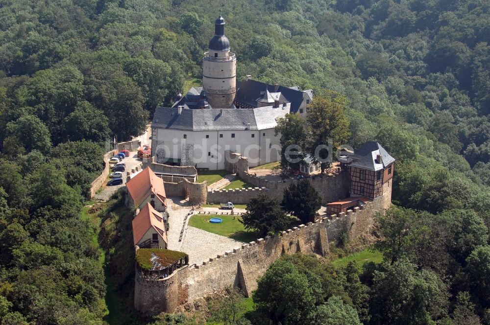 Luftaufnahme Falkenstein/Harz - Burganlage der Veste in Falkenstein/Harz im Bundesland Sachsen-Anhalt, Deutschland