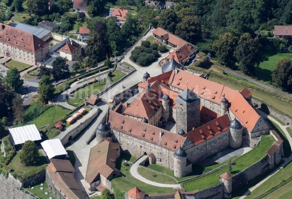 Luftaufnahme Kronach - Burganlage der Veste Festung Rosenberg Kronach in Kronach im Bundesland Bayern, Deutschland