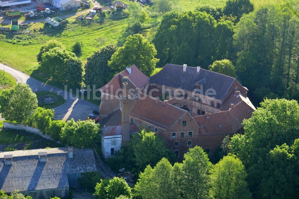 Goldbeck, Wittstock/Dosse von oben - Burganlage der Veste in Goldbeck, Wittstock/Dosse im Bundesland Brandenburg