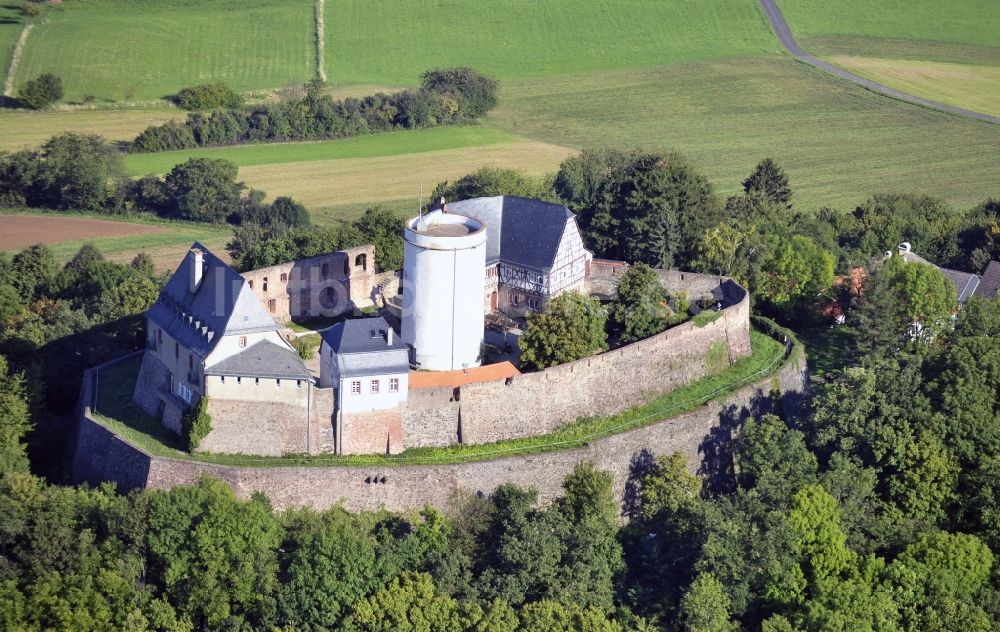 Luftbild Otzberg - Burganlage der Veste im Ortsteil Hering in Otzberg im Bundesland Hessen, Deutschland