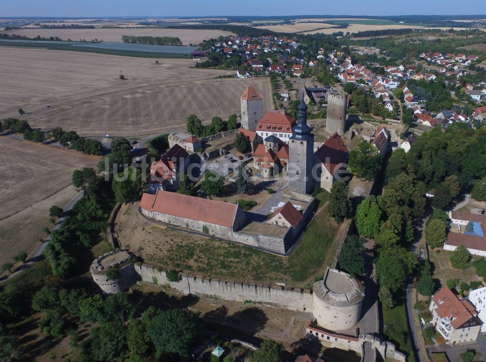 Luftbild Querfurt - Burganlage der Veste Querfurt Straße Strasse der Romanik in Querfurt im Bundesland Sachsen-Anhalt, Deutschland