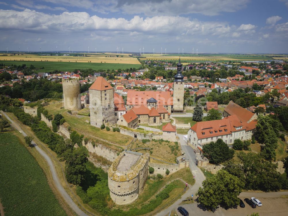 Luftbild Querfurt - Burganlage der Veste Querfurt Straße Strasse der Romanik in Querfurt im Bundesland Sachsen-Anhalt, Deutschland