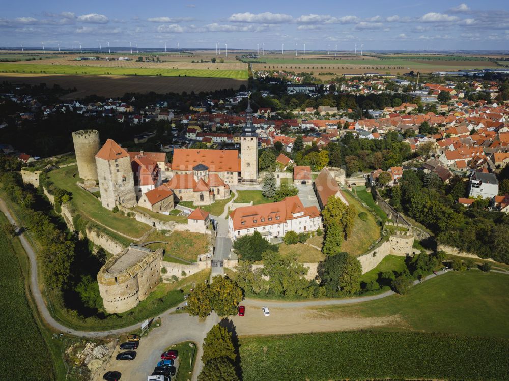 Luftbild Querfurt - Burganlage der Veste Querfurt Straße Strasse der Romanik in Querfurt im Bundesland Sachsen-Anhalt, Deutschland