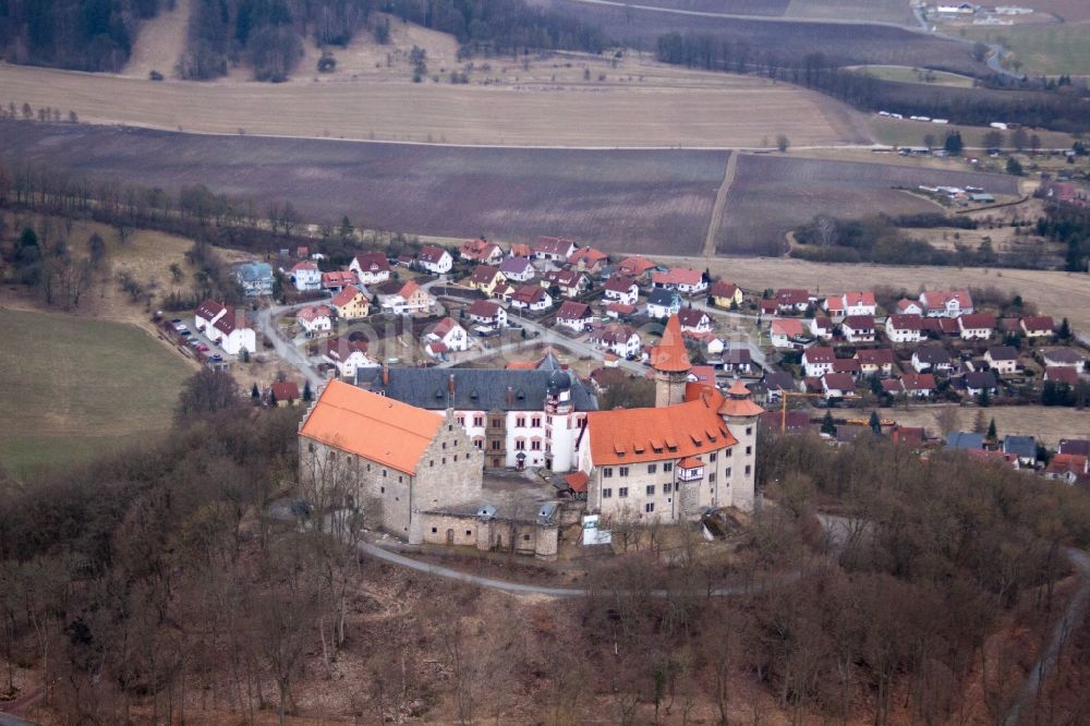 Bad Colberg-Heldburg aus der Vogelperspektive: Burganlage der Veste Veste Heldburg im Ortsteil Heldburg in Bad Colberg-Heldburg im Bundesland Thüringen