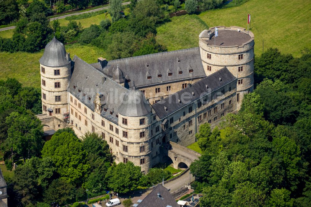 Luftbild Büren - Burganlage der Veste Wewelsburg am Burgwall in Büren im Bundesland Nordrhein-Westfalen