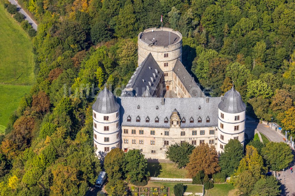 Luftbild Büren - Burganlage der Veste Wewelsburg am Burgwall in Büren im Bundesland Nordrhein-Westfalen