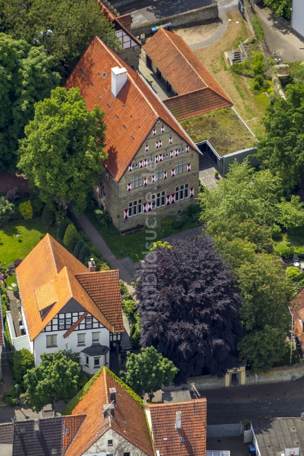 Soest aus der Vogelperspektive: Burghofmuseum in Soest im Bundesland Nordrhein-Westfalen