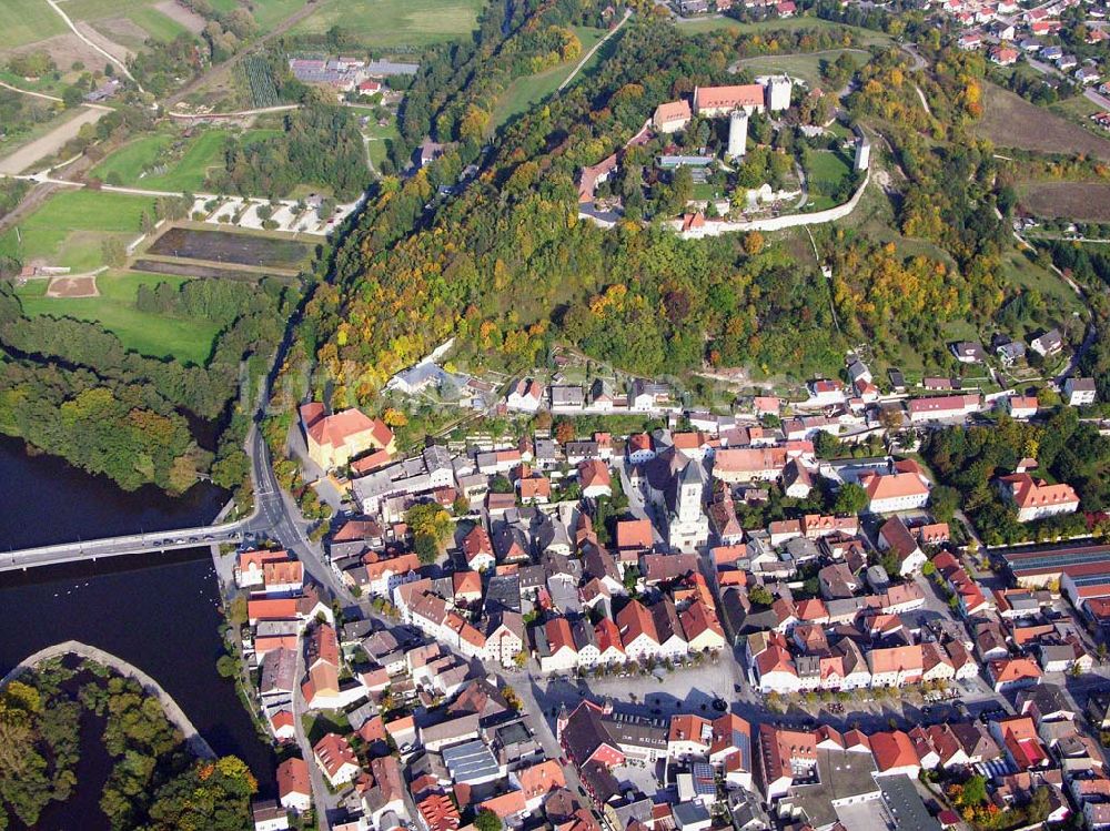 Burglengenfeld / Bayern aus der Vogelperspektive: Burglengenfeld in Burglengenfeld 08.10.2005