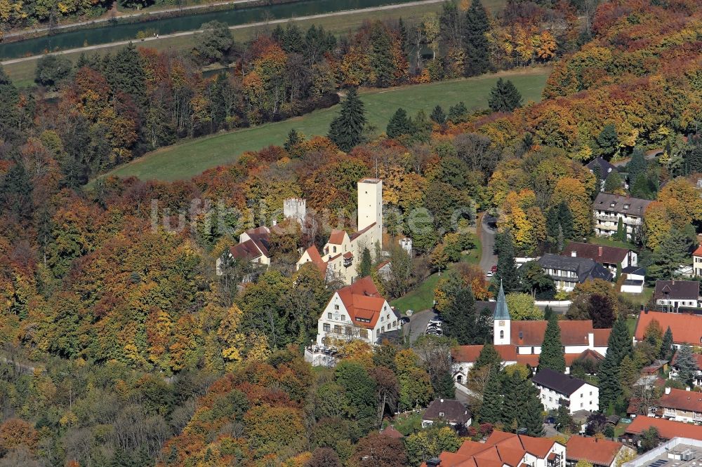 Grünwald aus der Vogelperspektive: Burgmuseum Grünwald im Bundesland Bayern