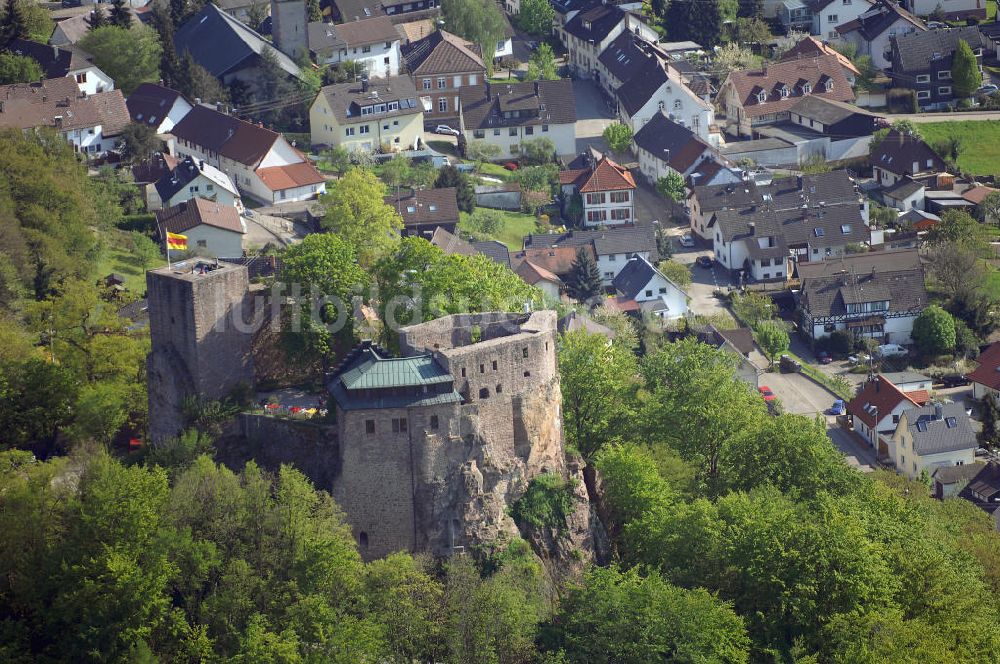 EBERSTEIN von oben - Burgruine Alt-Eberstein in Baden-Würtemberg