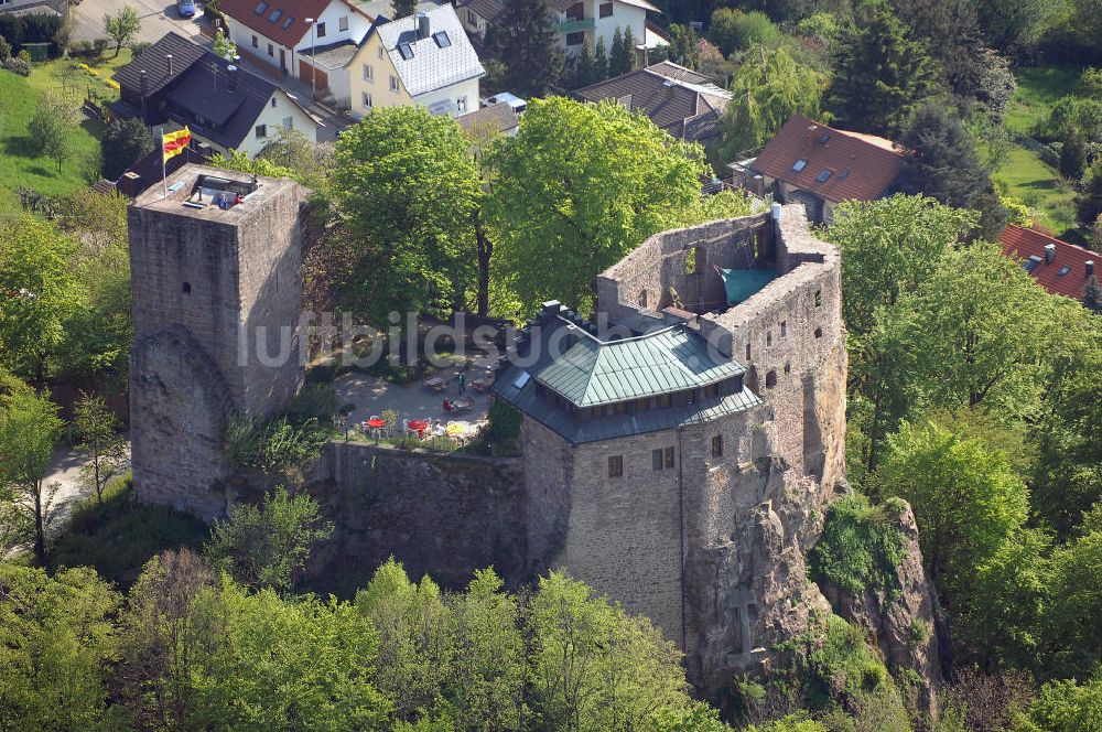 Luftbild EBERSTEIN - Burgruine Alt-Eberstein in Baden-Würtemberg