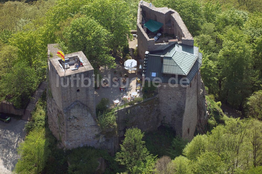 Luftaufnahme EBERSTEIN - Burgruine Alt-Eberstein in Baden-Würtemberg