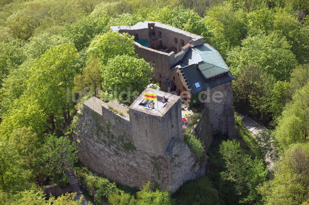 EBERSTEIN aus der Vogelperspektive: Burgruine Alt-Eberstein in Baden-Würtemberg