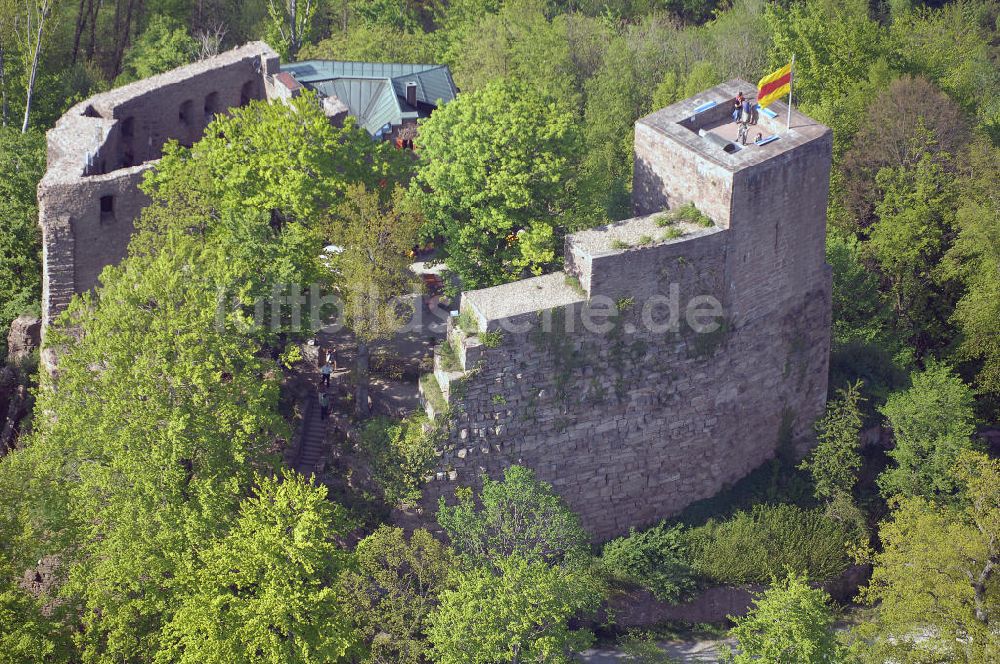 Luftaufnahme EBERSTEIN - Burgruine Alt-Eberstein in Baden-Würtemberg