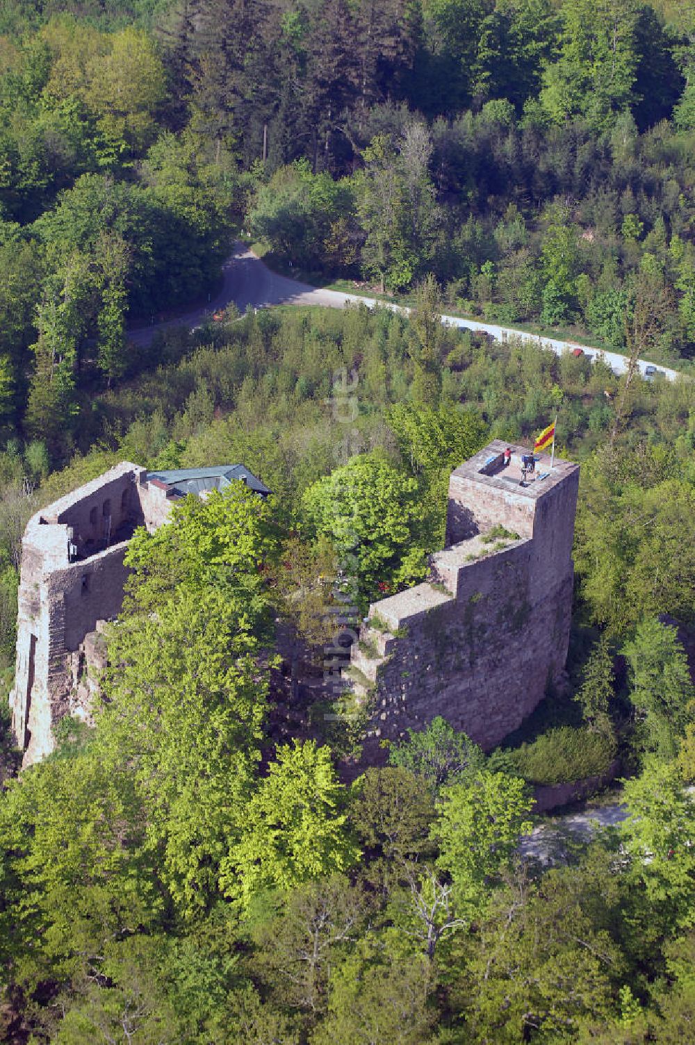 EBERSTEIN von oben - Burgruine Alt-Eberstein in Baden-Würtemberg