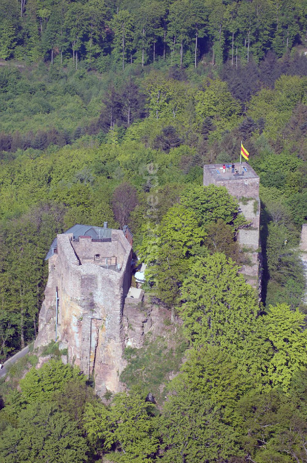 Luftbild EBERSTEIN - Burgruine Alt-Eberstein in Baden-Würtemberg