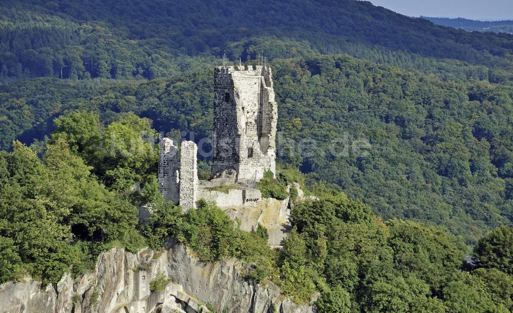 Luftbild Königswinter - Burgruine Drachenfels