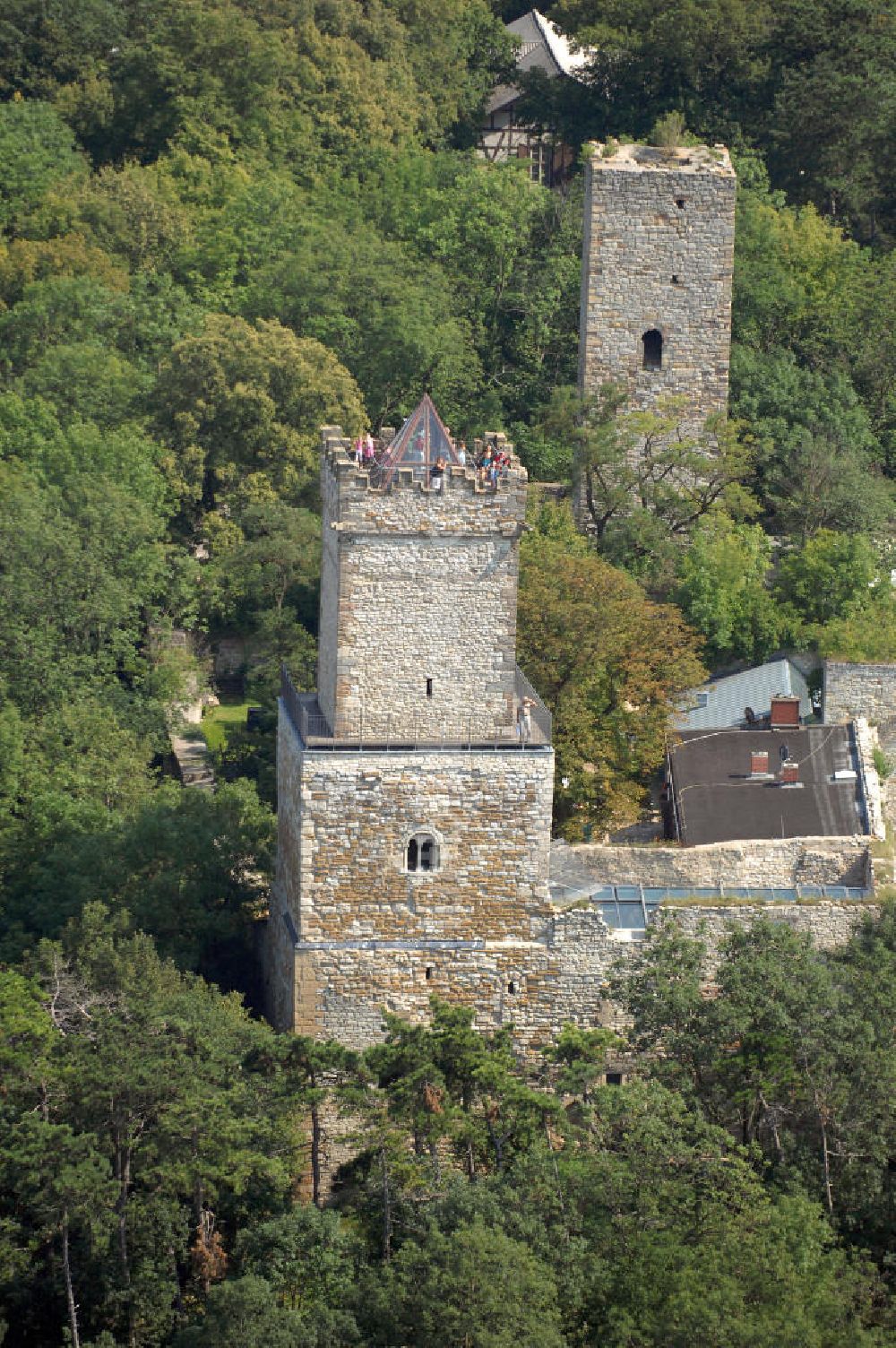 Eckartsberga Eckartsberga Eckartsberga Eckartsberga aus der Vogelperspektive: Burgruine Eckartsburg in Eckartsberga